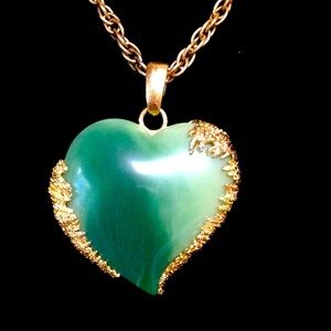 Vintage Lucite Heart Necklace